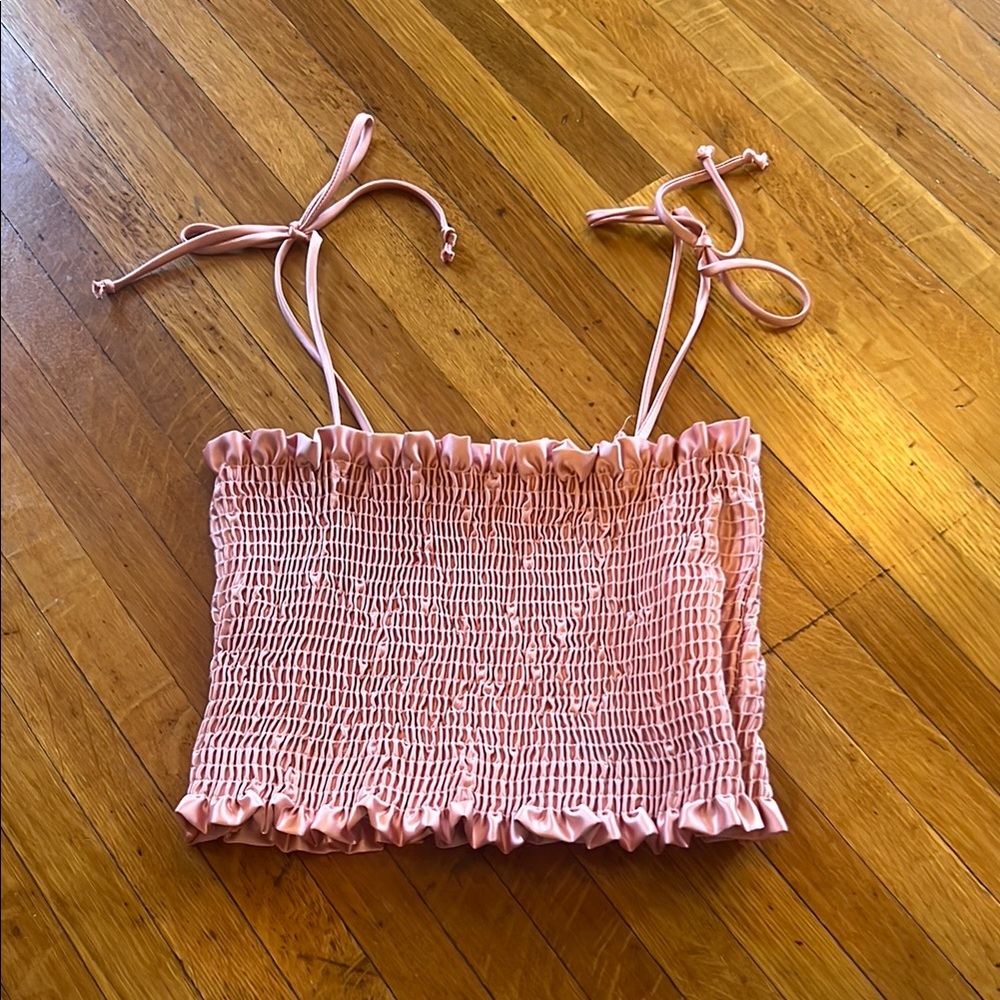 Pink Smocked Women's Top